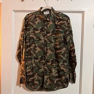 Saint Laurent Camouflage Print Shirt
